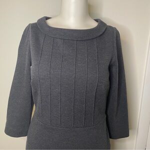 Boden grey Alexa 3/4 sleeve boat neck dress